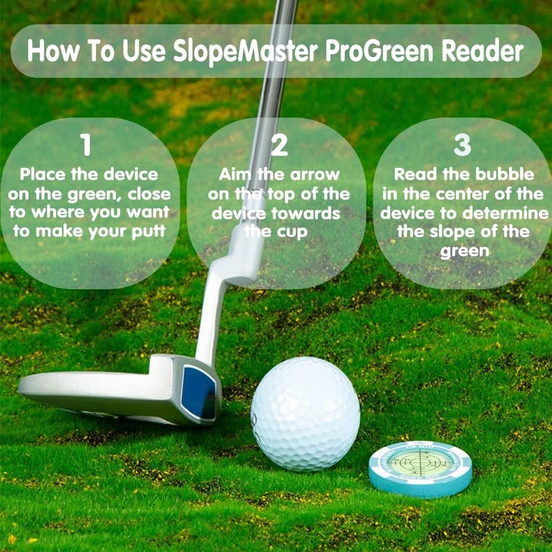 Prodigora SlopeMaster ProGreen Reader - Golf Ball Marker with High Precision Green Reading Aid Golf Accessories for Men Women - Image 4